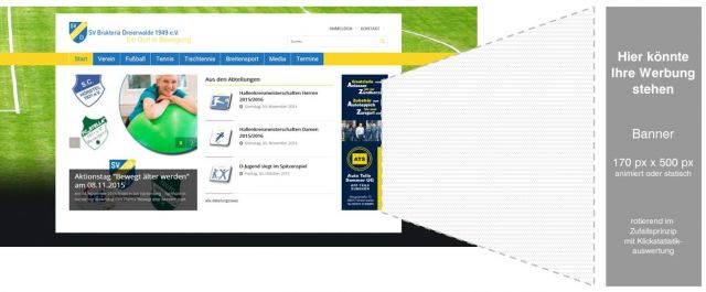 Verein Sponsoring Werbekonzept-Homepage